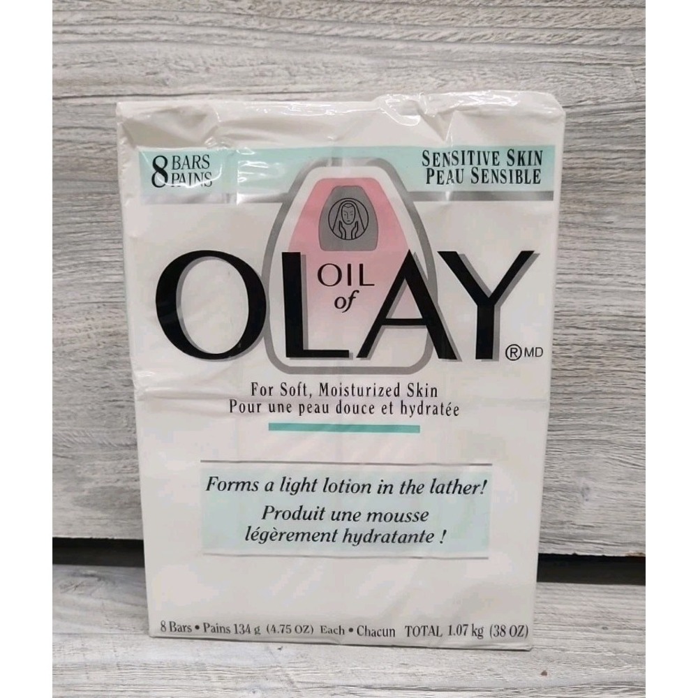 Olay Sensitive Skin Beauty Bars Soap 4.75oz Each Sealed [8 Bars‎ Total]  Rare B